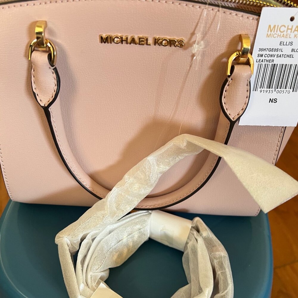 Michael Kors Ellis Leather Satchel Purse  NWT